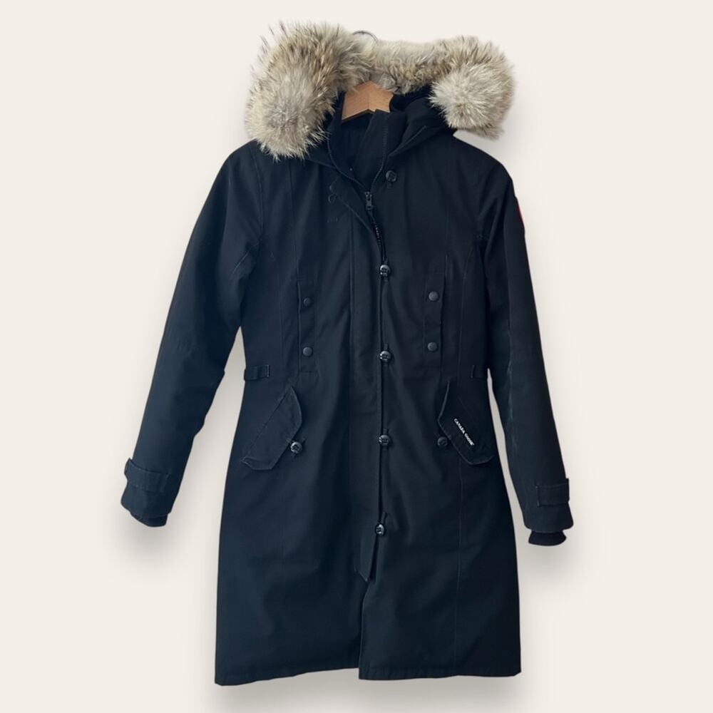 Canada Goose Kensington Parka Down Coat Jacket Black Extra Small Women’s